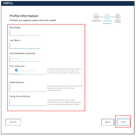 Complete profile information screenshot